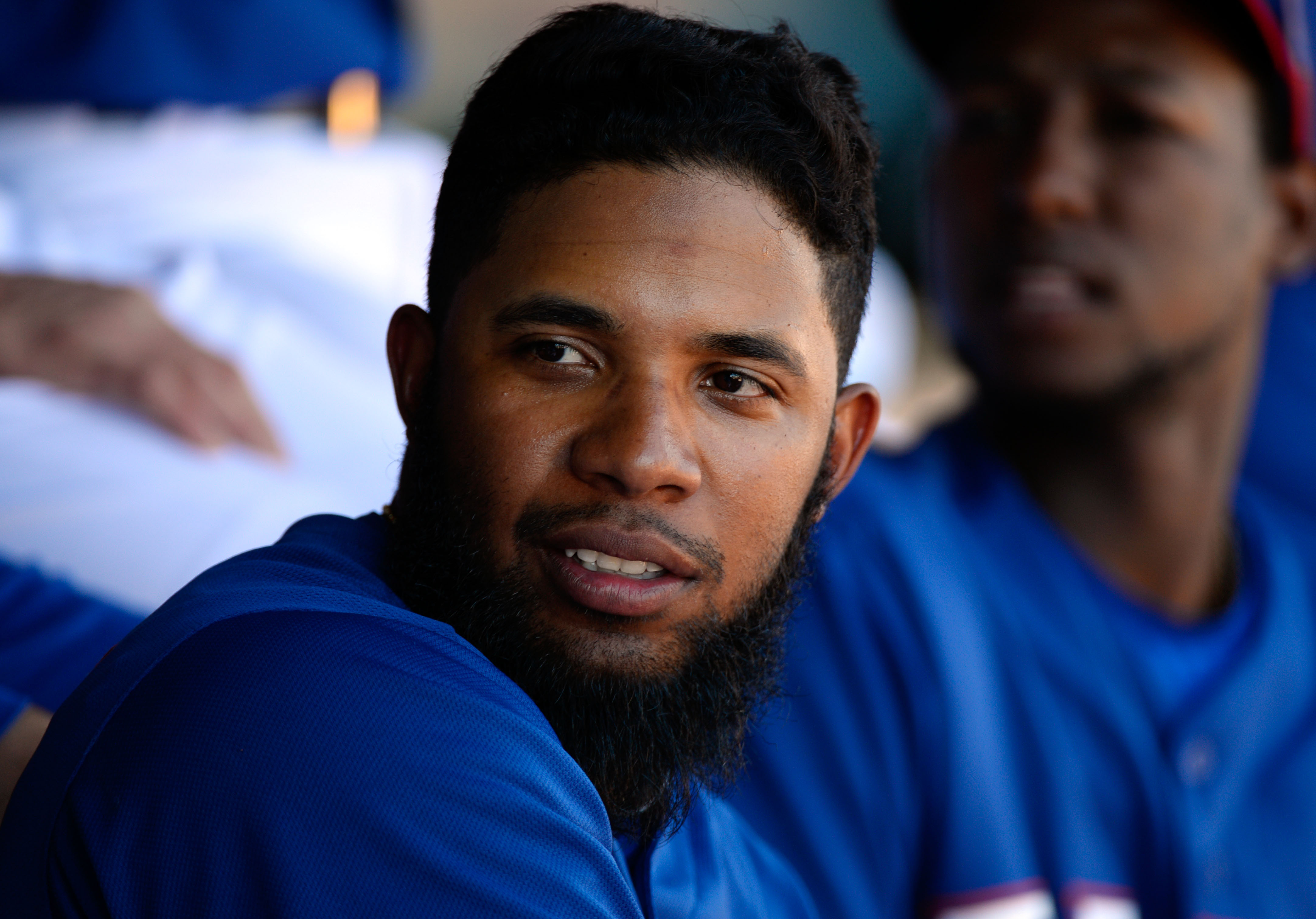 Elvis Andrus' beard is in playoff form on Opening Day