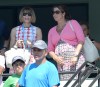 Mirka Federer (R) with 'Vogue' editor Anna Wintour in March. (Getty Images)