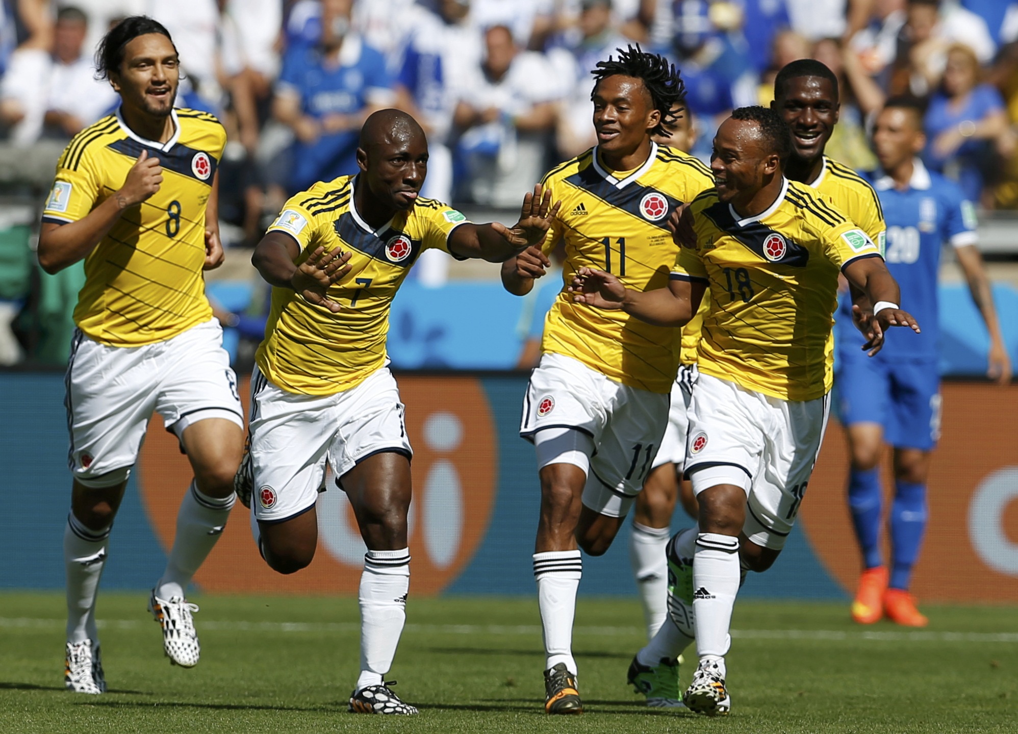 Colombia’s dance party is the best goal celebration of the World Cup