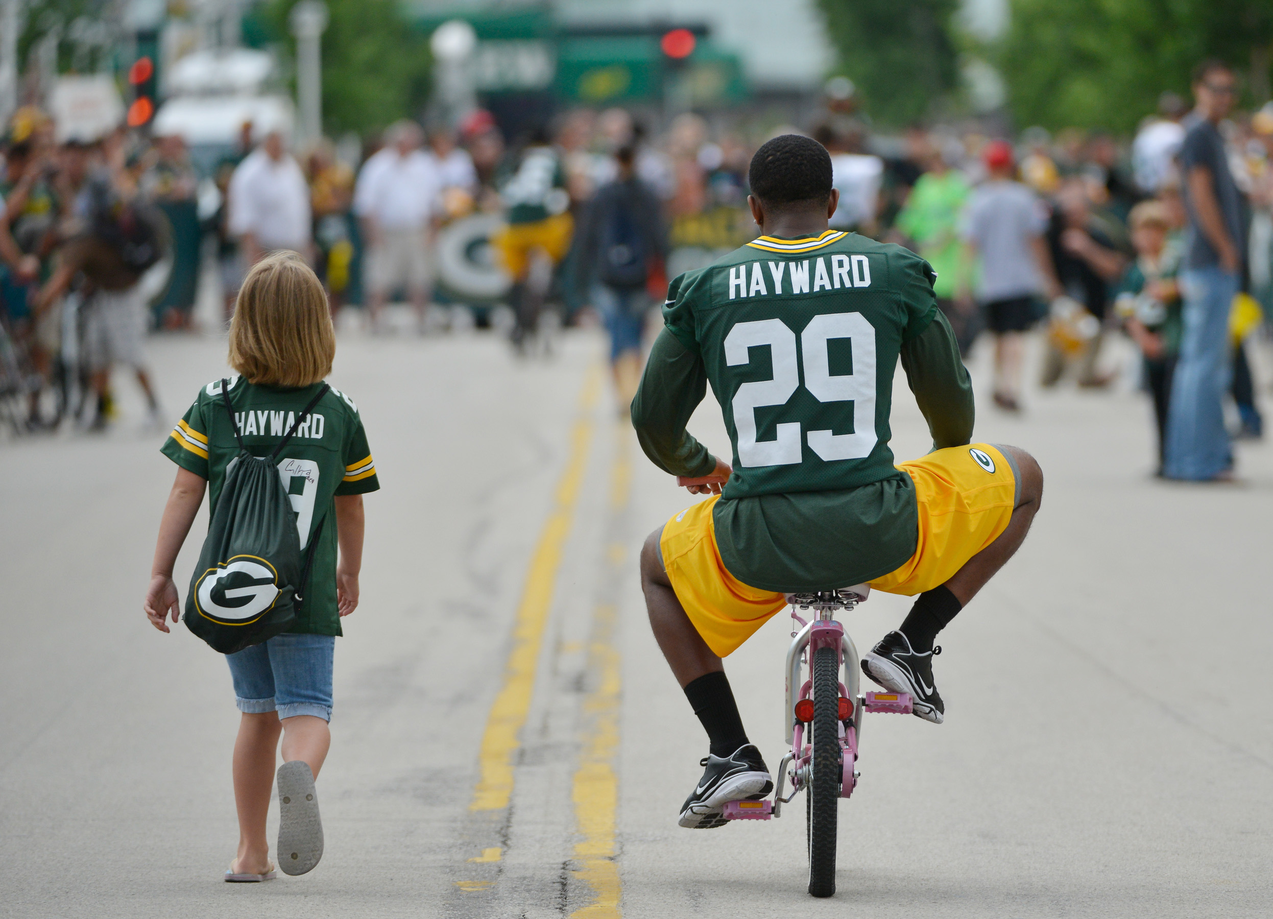 Why do Packers players ride tiny kids bikes to practice? For The Win