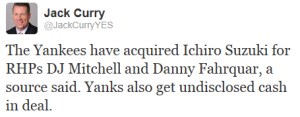 Report: Ichiro to the Bronx