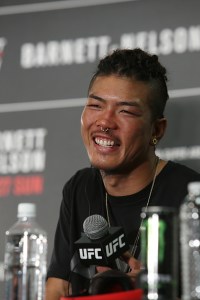 SAITAMA, JAPAN - SEPTEMBER 27: Teruto Ishihara of Japan attends the press conference after the UFC Fight Night at Saitama Super Arena on September 27, 2015 in Saitama, Japan. (Photo by Ken Ishii/Getty Images)