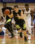 LAHAINA, HI - NOVEMBER 23: Payton Pritchard #3 of the Oregon Ducks dribbles the ball during the second half of the Maui Invitational NCAA college basketball game at the Lahaina Civic Center on November 23, 2016 in Lahaina, Hawaii. (Photo by Darryl Oumi/Getty Images)
