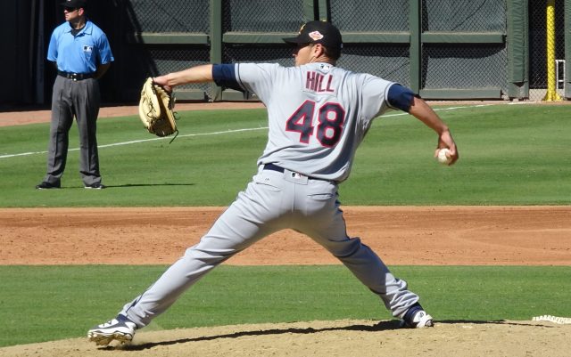 Hill throws for the 2016 Solar Sox in Surprise. - Joseph Coblitz, BurningRiverBaseball