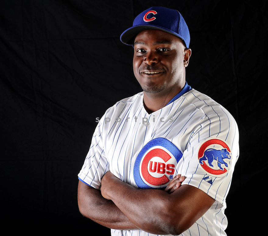 Chicago Cubs James Rowson (38) at media photo day on February 18, 2012 during spring training in Mesa, AZ.