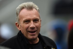 SANTA CLARA, CA - DECEMBER 20: Former San Francisco 49ers quarterback Joe Montana looks on from the sidelines during the NFL game between the San Francisco 49ers and the Cincinnati Bengals at Levi's Stadium on December 20, 2015 in Santa Clara, California. (Photo by Thearon W. Henderson/Getty Images)