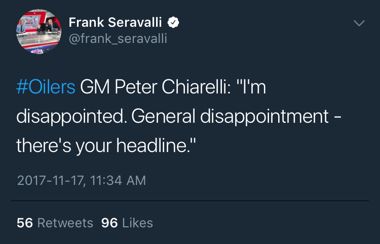 Peter Chiarelli: General Disappointment