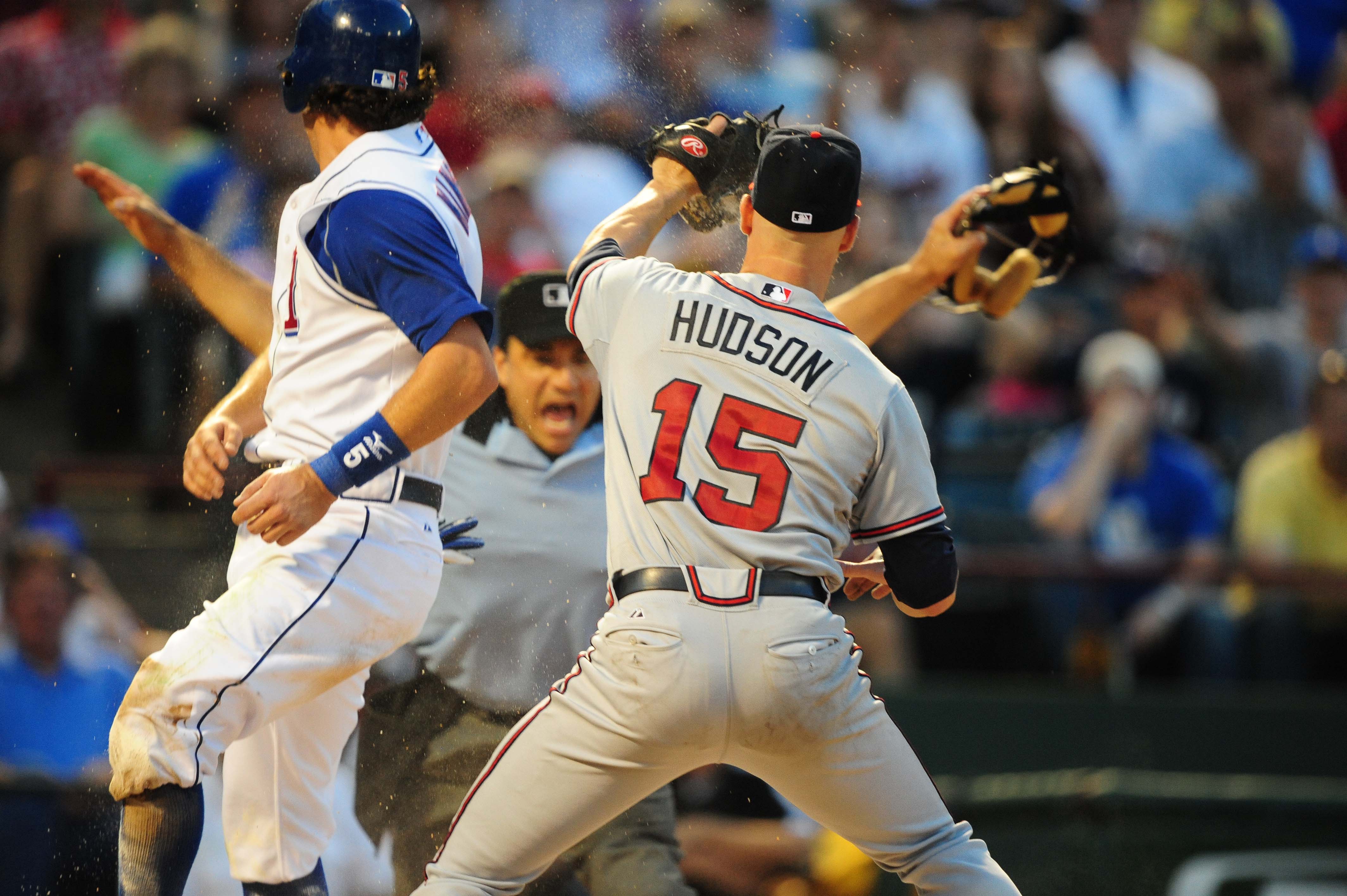 10 July, 2010: Atlanta Braves starting pitcher Tim Hudson (15