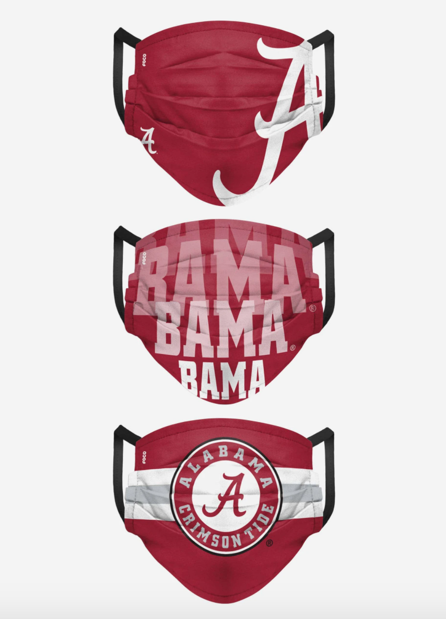 Alabama Crimson Tide Matchday face mask are the perfect face cover