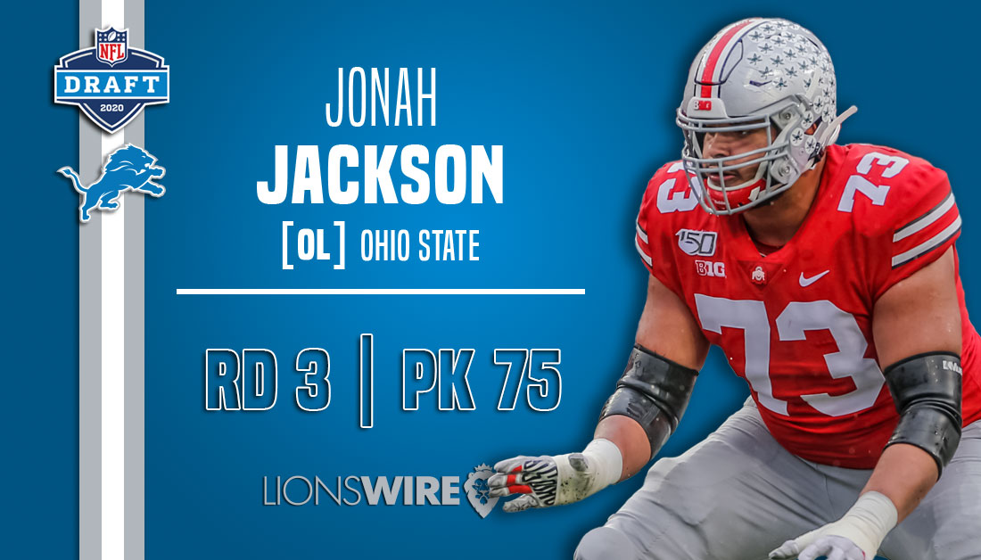 Detroit Lions trade up to take Ohio State G Jonah Jackson in third round of  2020 NFL draft