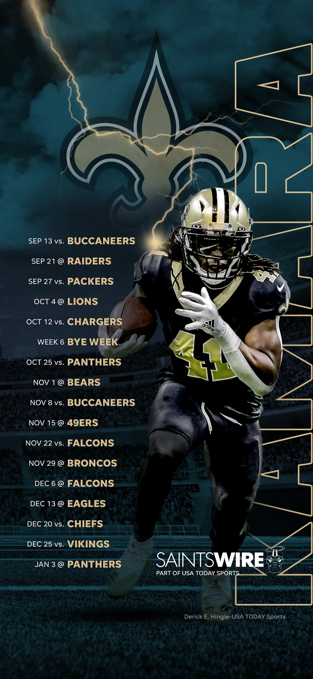 2020 New Orleans Saints Schedule