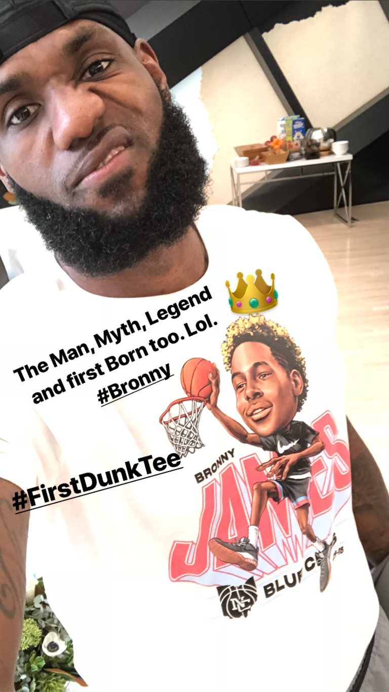 Bronny James First Dunk Warm Up Lebron Basketball Graphic T-Shirt Dress  for Sale by BkaleGrant