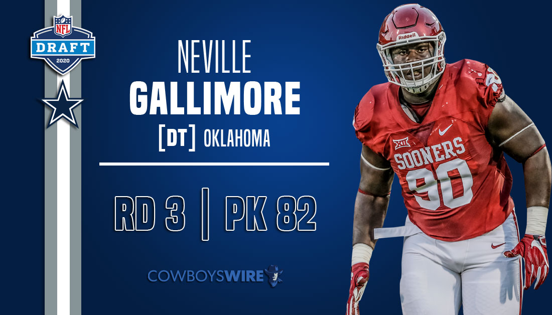 Round 3 - Pick 18: Neville Gallimore, DT, Oklahoma (Dallas Cowboys) : r/nfl