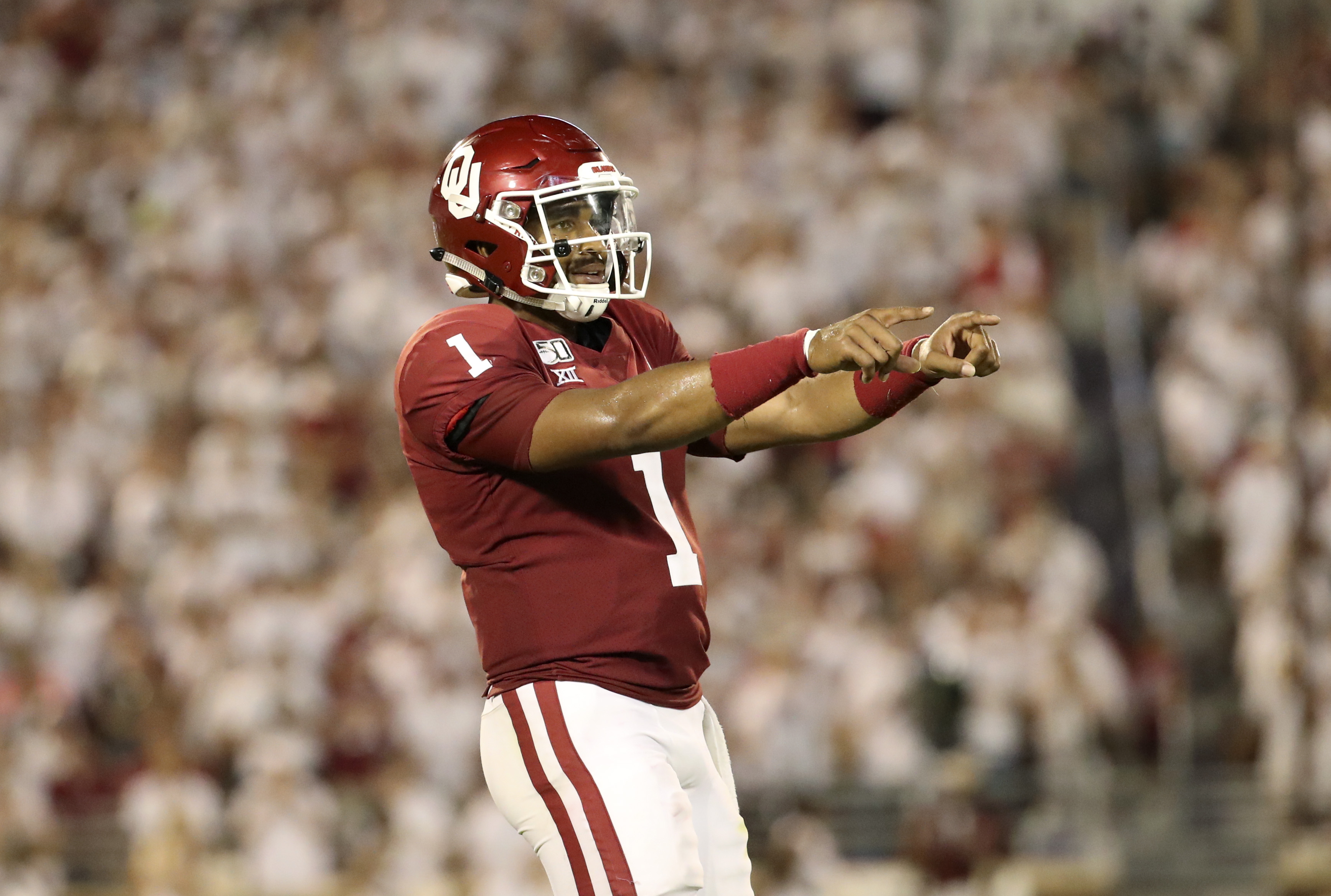 Jalen Hurts Oklahoma Sooners Unsigned Touchdown Photograph