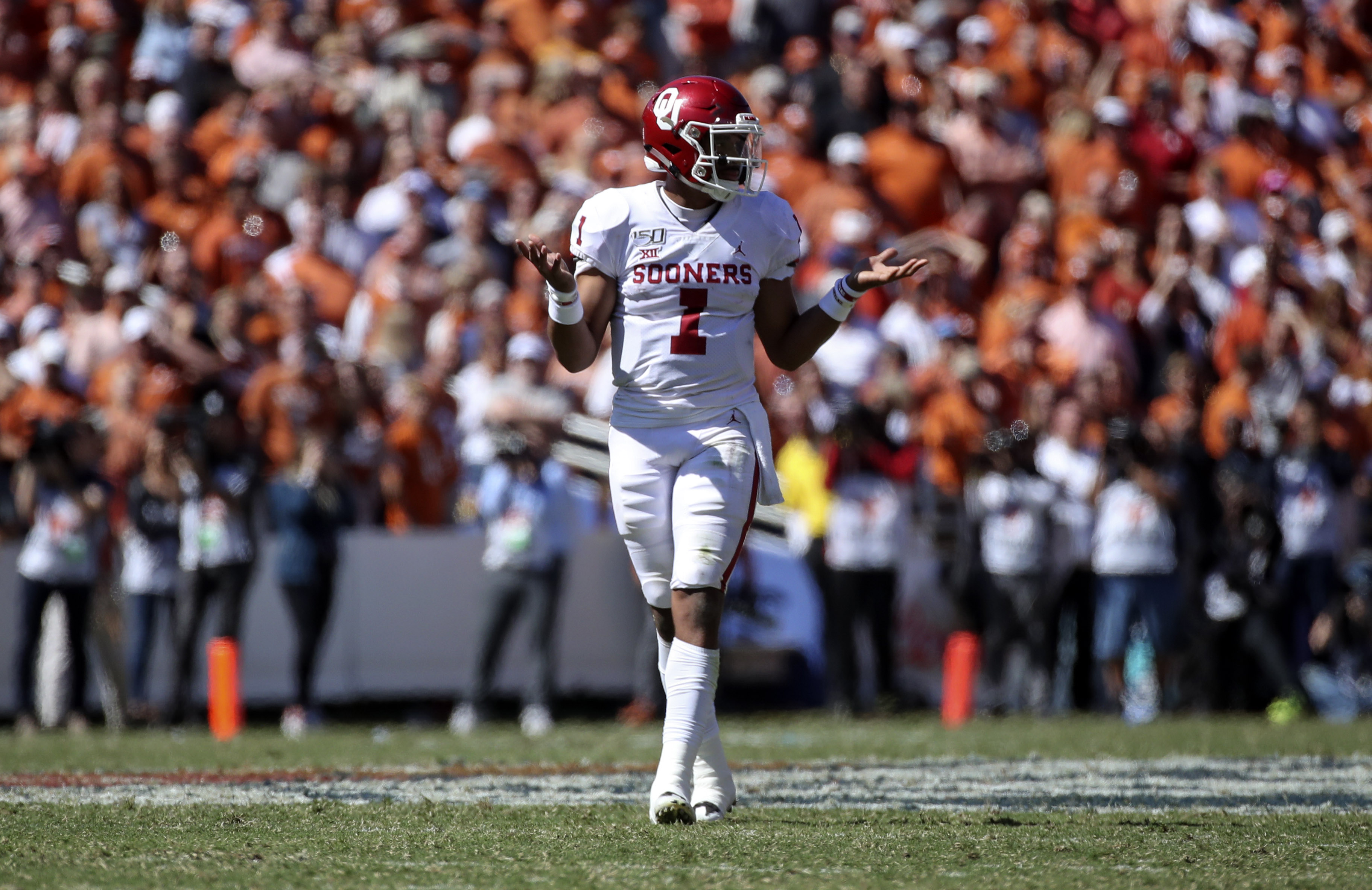 Jalen Hurts Oklahoma Sooners Unsigned Touchdown Photograph