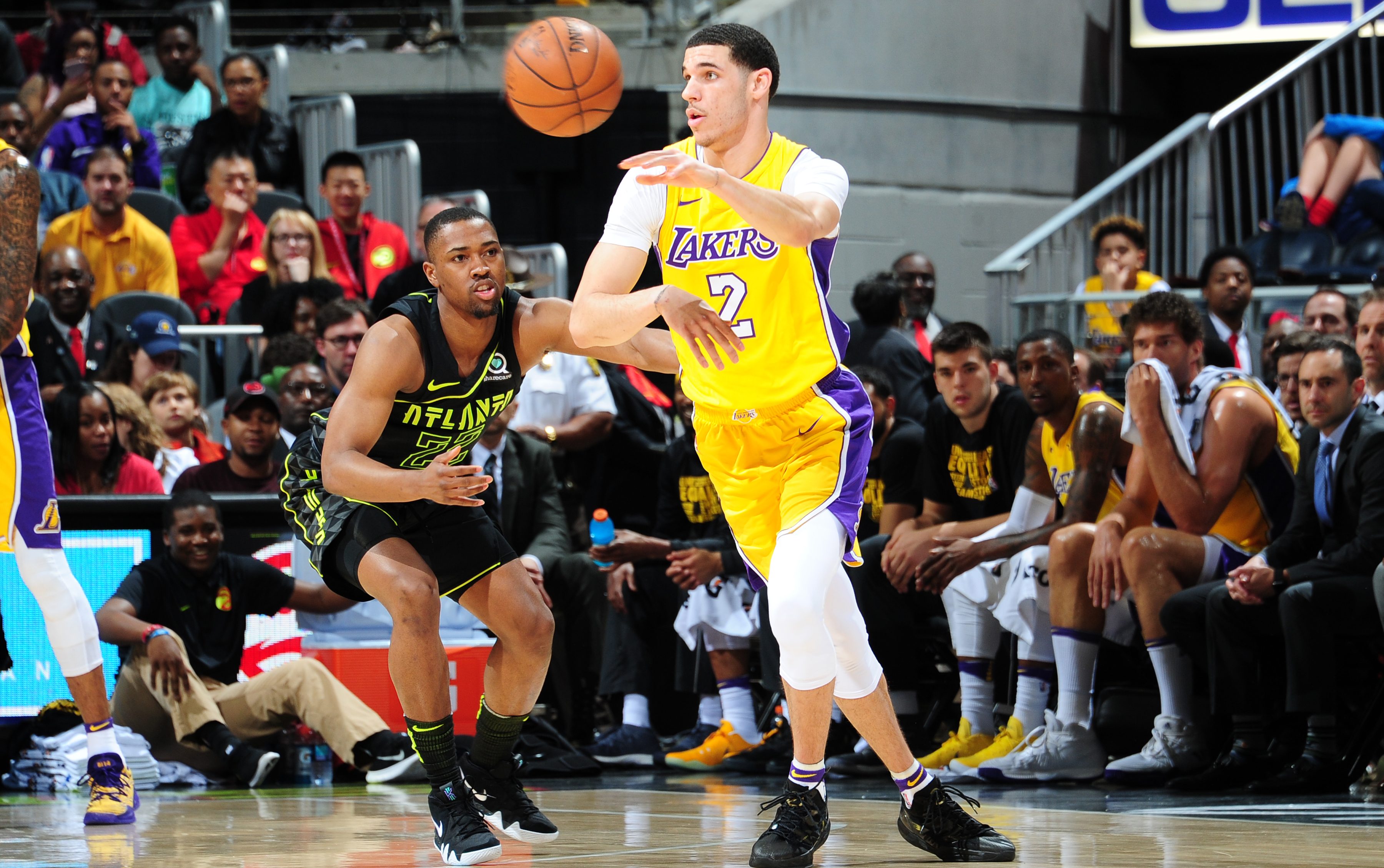 Lonzo Ball’s Perfect Night Lifts Lakers To 123-104 Win Vs. Hawks