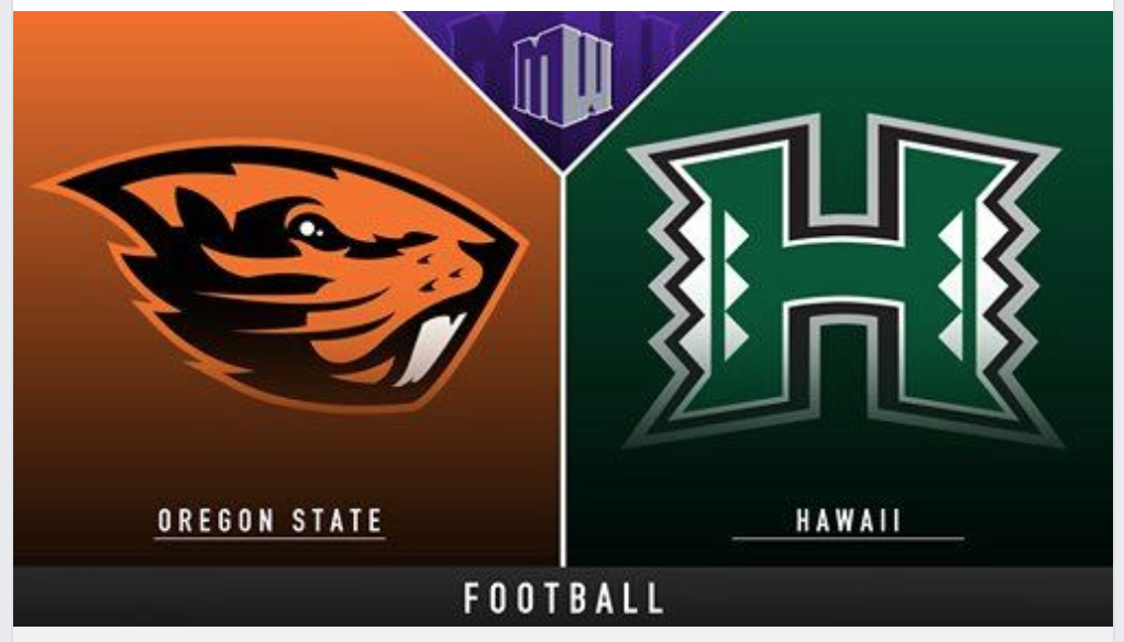 Hawaii vs. Oregon State will air on Facebook