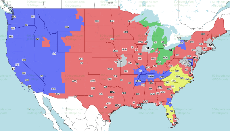 Rams-Titans gets tons of West Coast love on FOX broadcast map