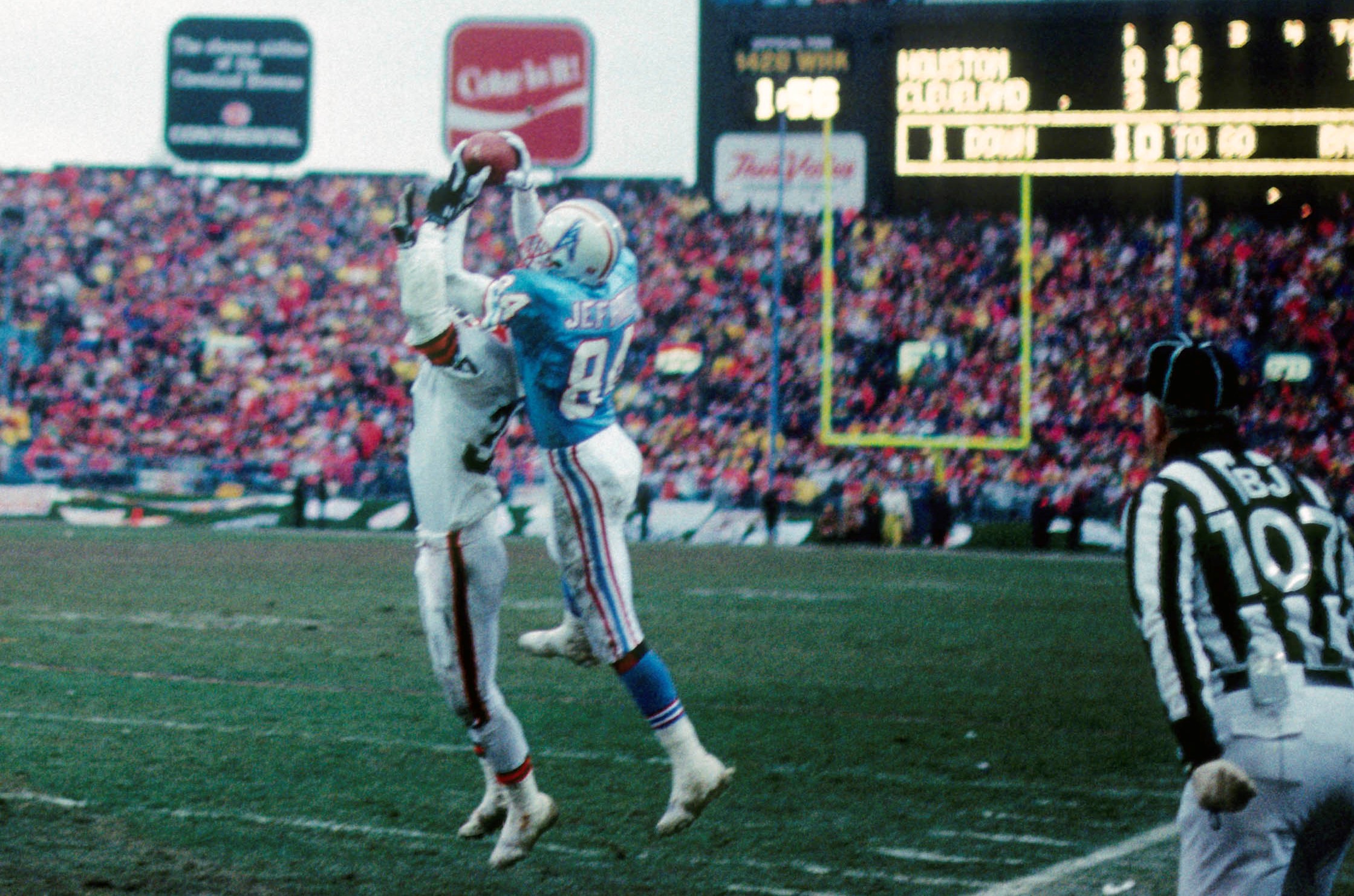 Haywood Jeffires Houston Oilers NFL Unsigned Glossy 8x10 Photo B