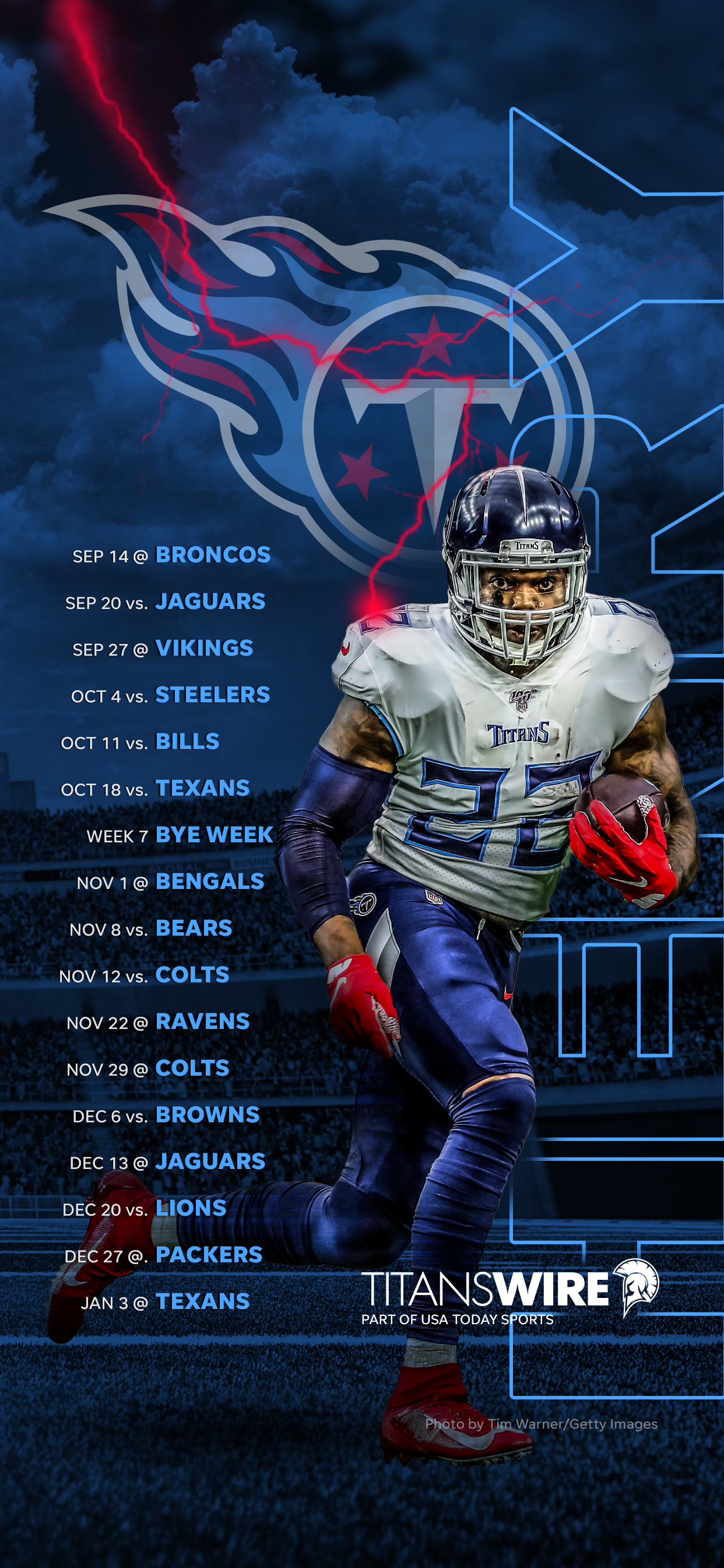 2020 Tennessee Titans Schedule