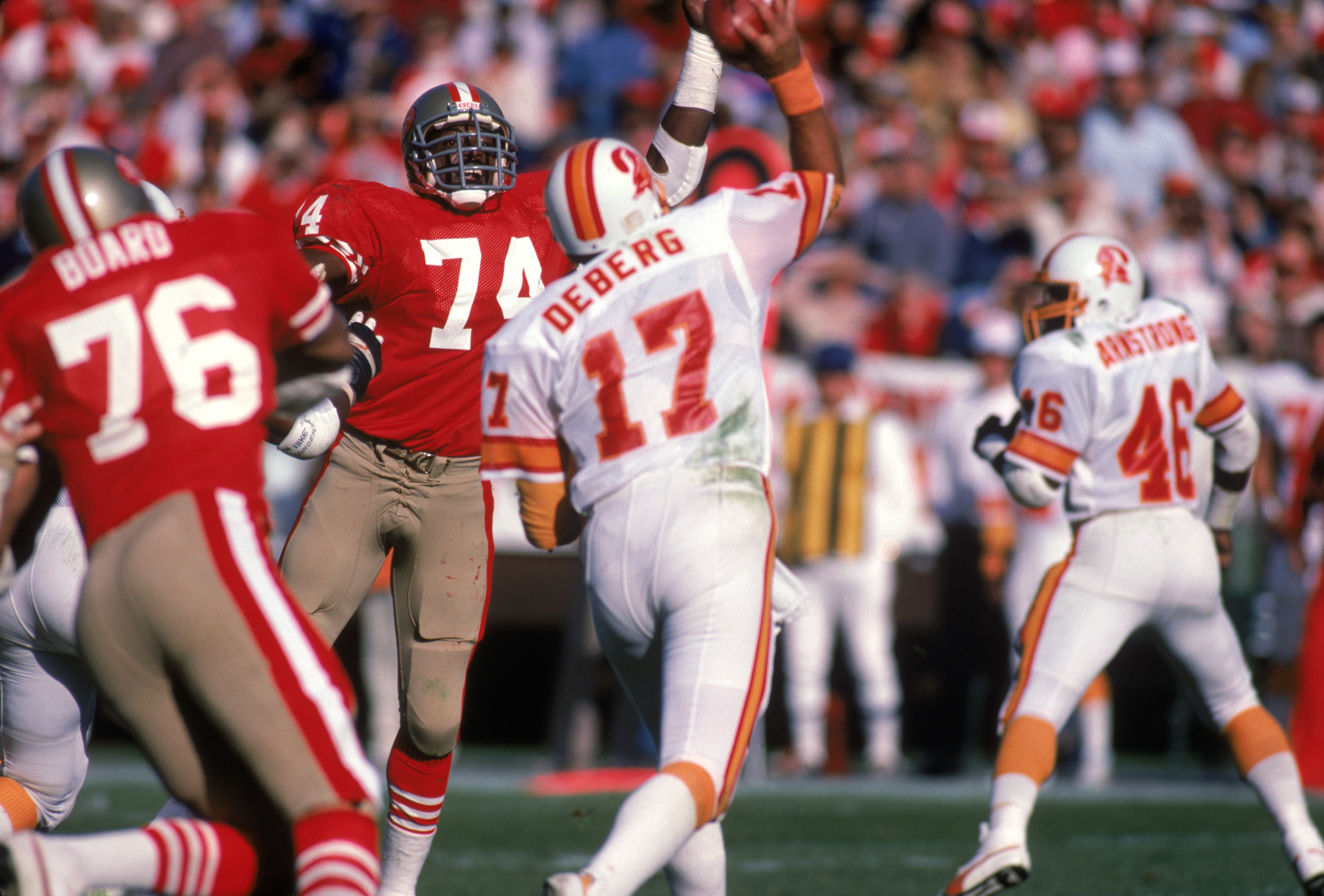 1987 Press Photo Steve DeBerg, Tampa Bay Buccaneers Football