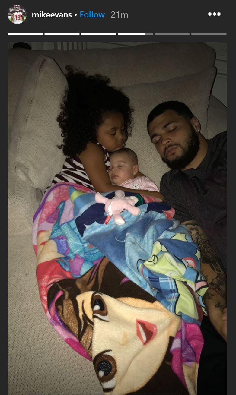 Mike Evans wishes his daughter a happy birthday on Instagram
