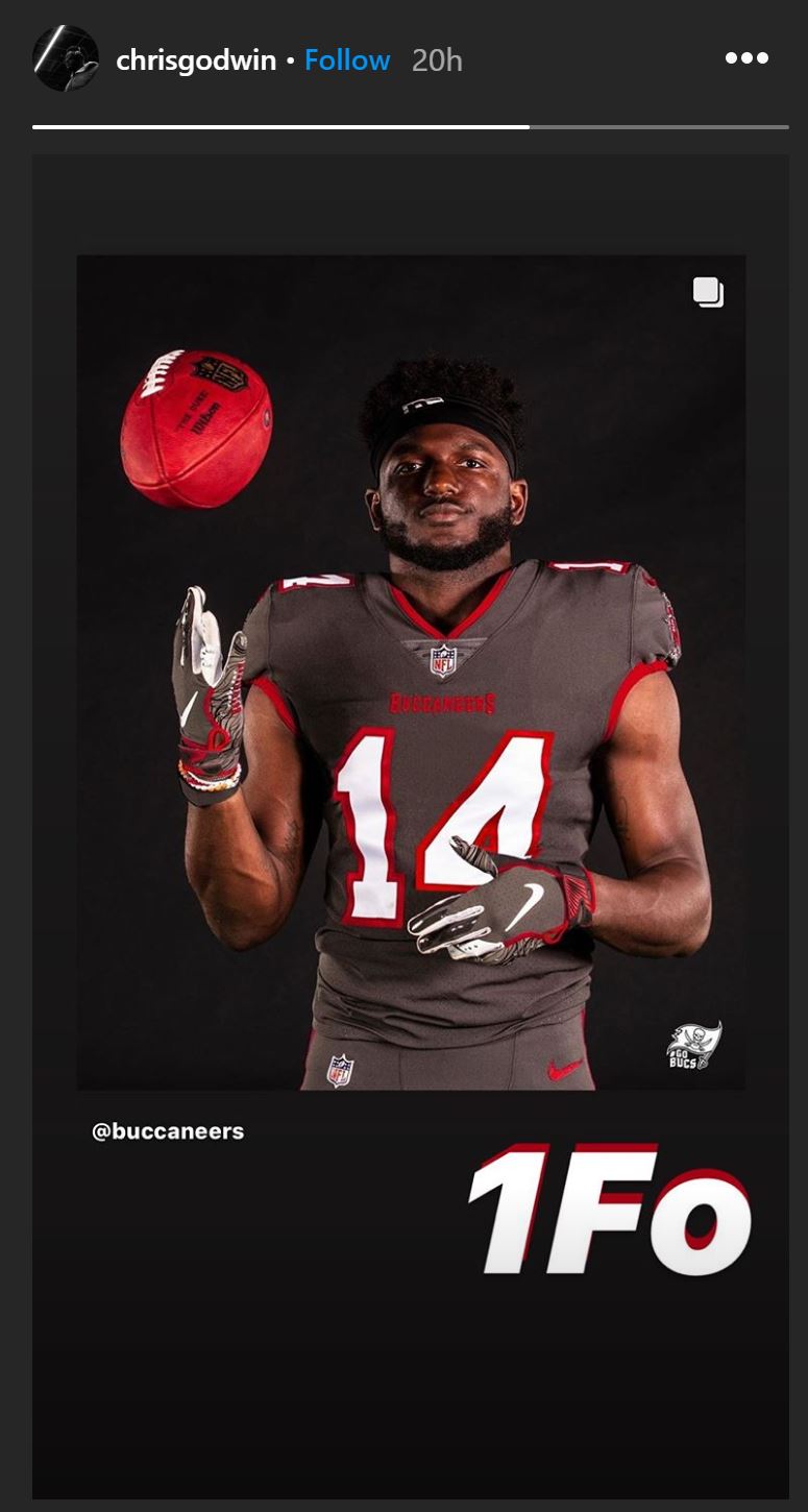 Chris Godwin shows off his new threads and number on Instagram