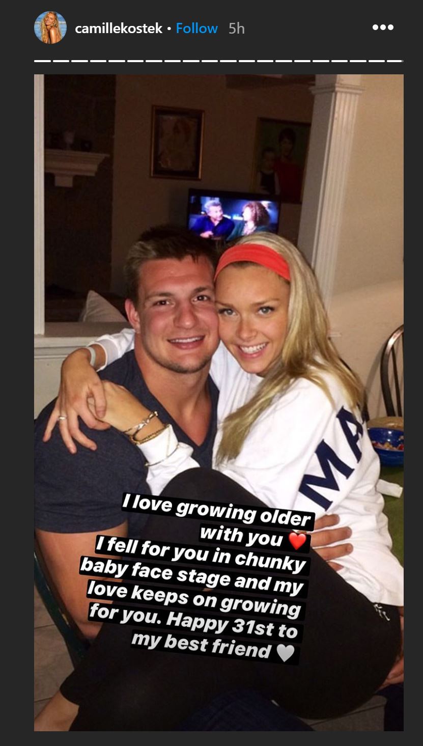 Model Camille Kostek shows Gronk love on Instagram for his birthday