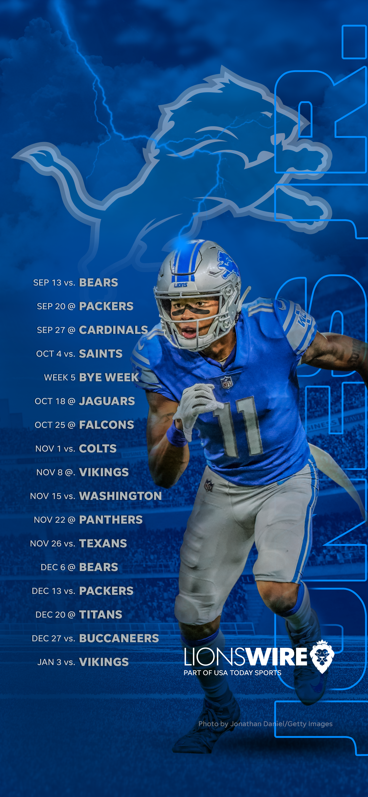 2020 Detroit Lions Schedule