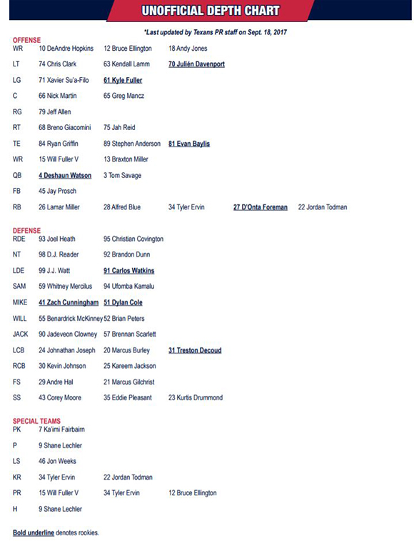 Texans Roster 2024 Depth Chart Hailee Lindie