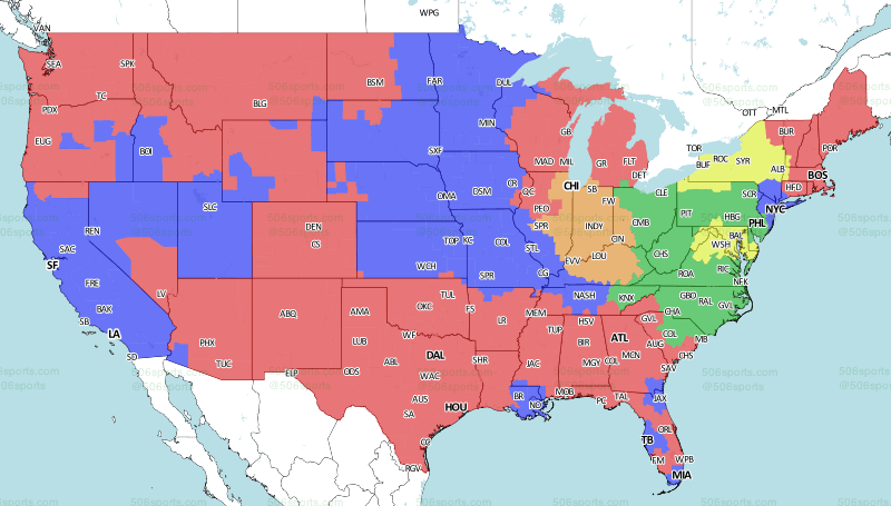 NFL Week 1: TV Schedule and Broadcast Map