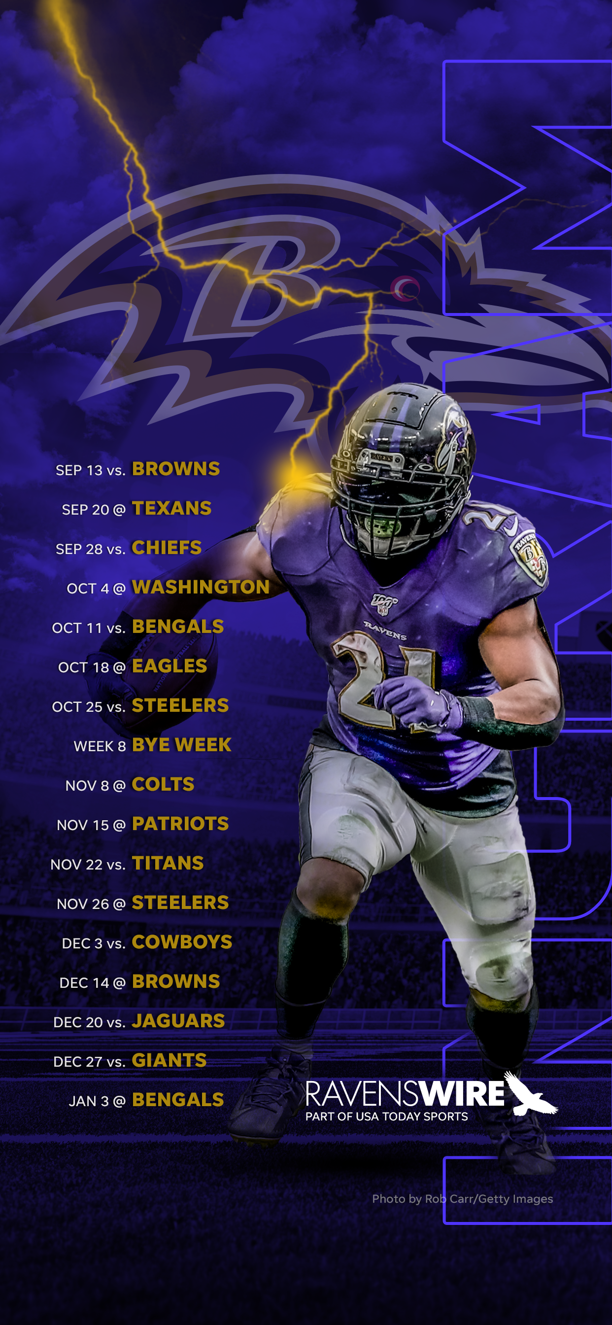 2020 Baltimore Ravens Schedule