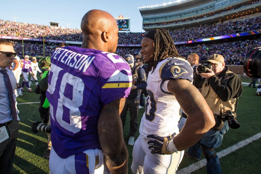 Todd Gurley vs. Adrian Peterson: Stats through first 5 seasons