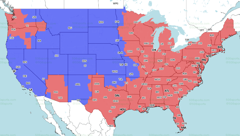 TV Map for NFL Sunday Week 2