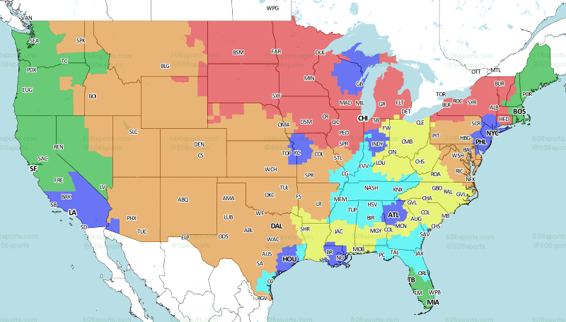 NFL Television Schedule Map