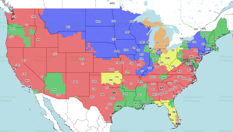 TV Maps Week 7 NFL