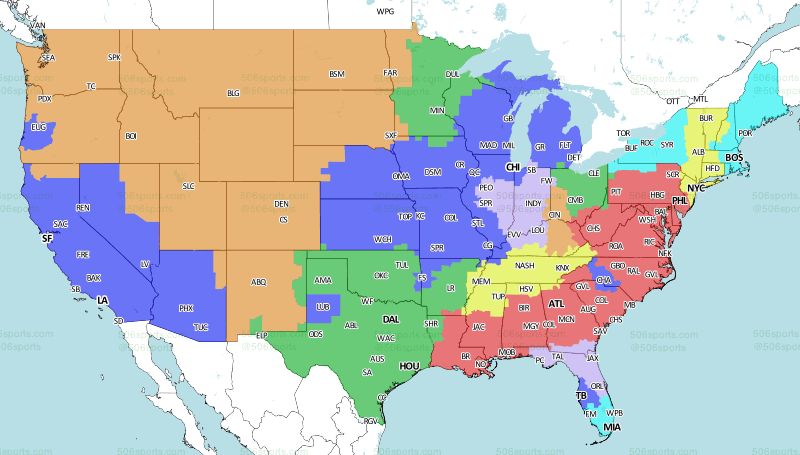 NFL Week 13 TV Maps