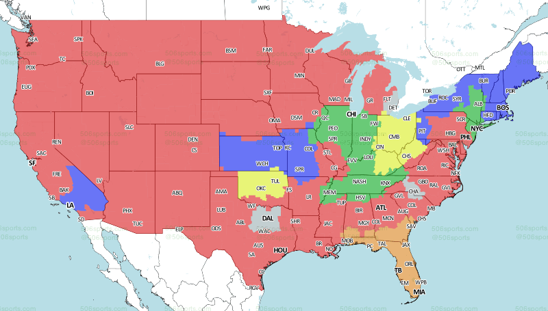 Week 16 NFL TV Maps