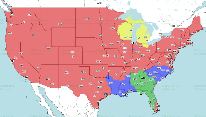 NFL Week 17 National TV Maps: Which games will you get on Sunday