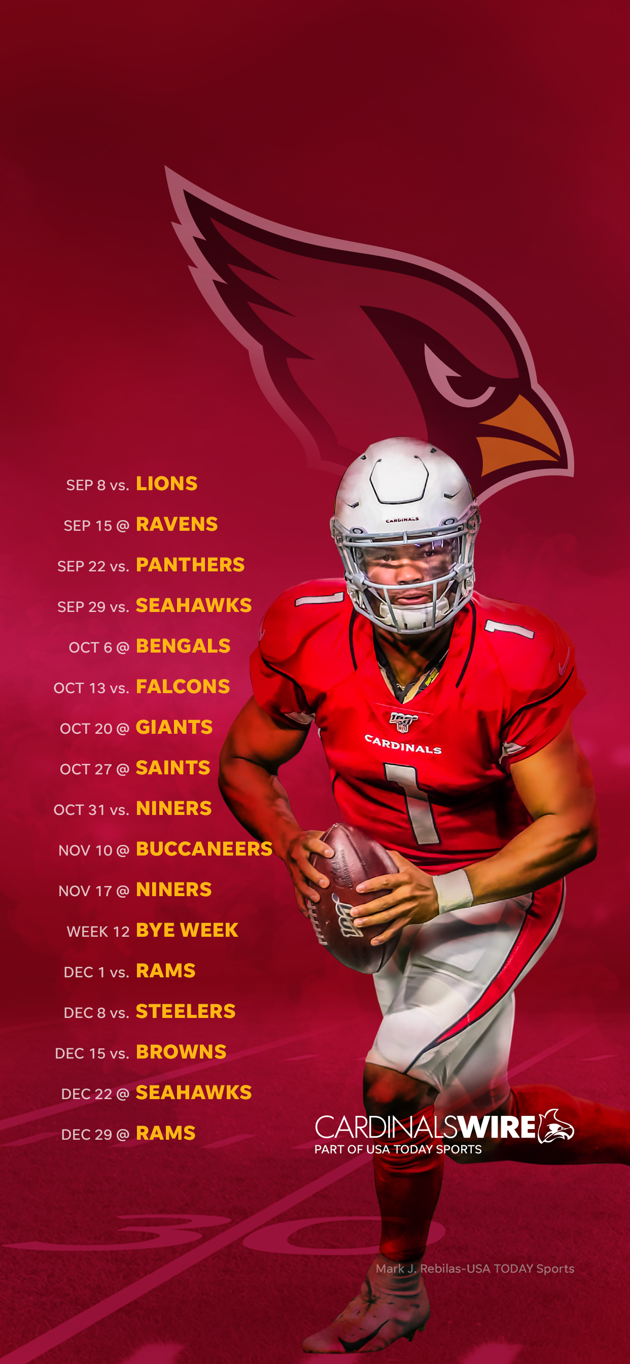 2019 Arizona Cardinals schedule: Downloadable wallpaper