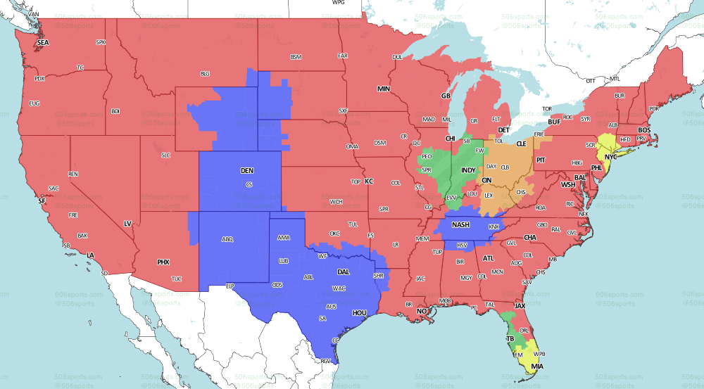 NFL Week 14 TV coverage maps