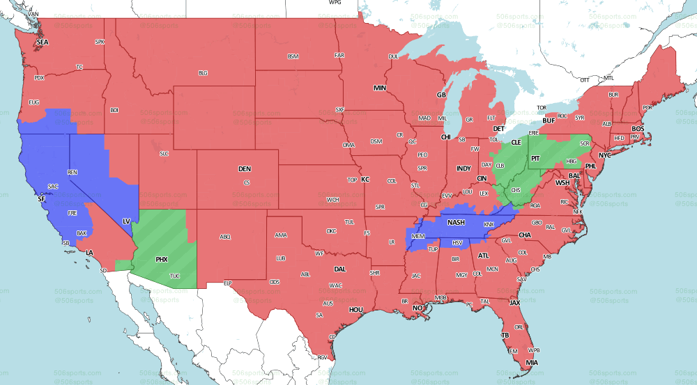 NFL Week 14 TV coverage maps