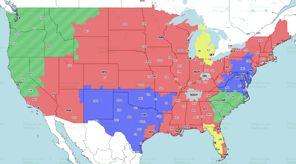 NFL, Week 15 TV coverage maps