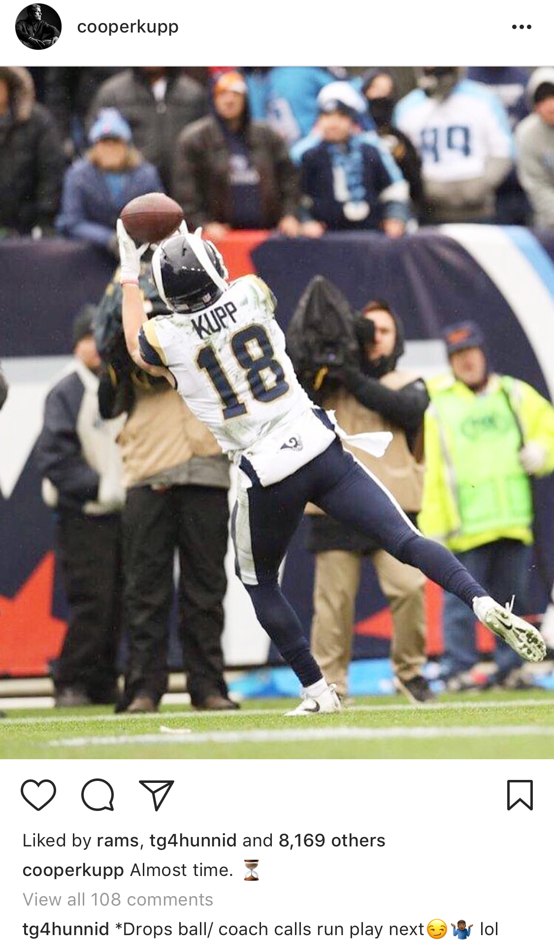 Todd Gurley trolls Saints fans after Rams win with a fake pic with ref