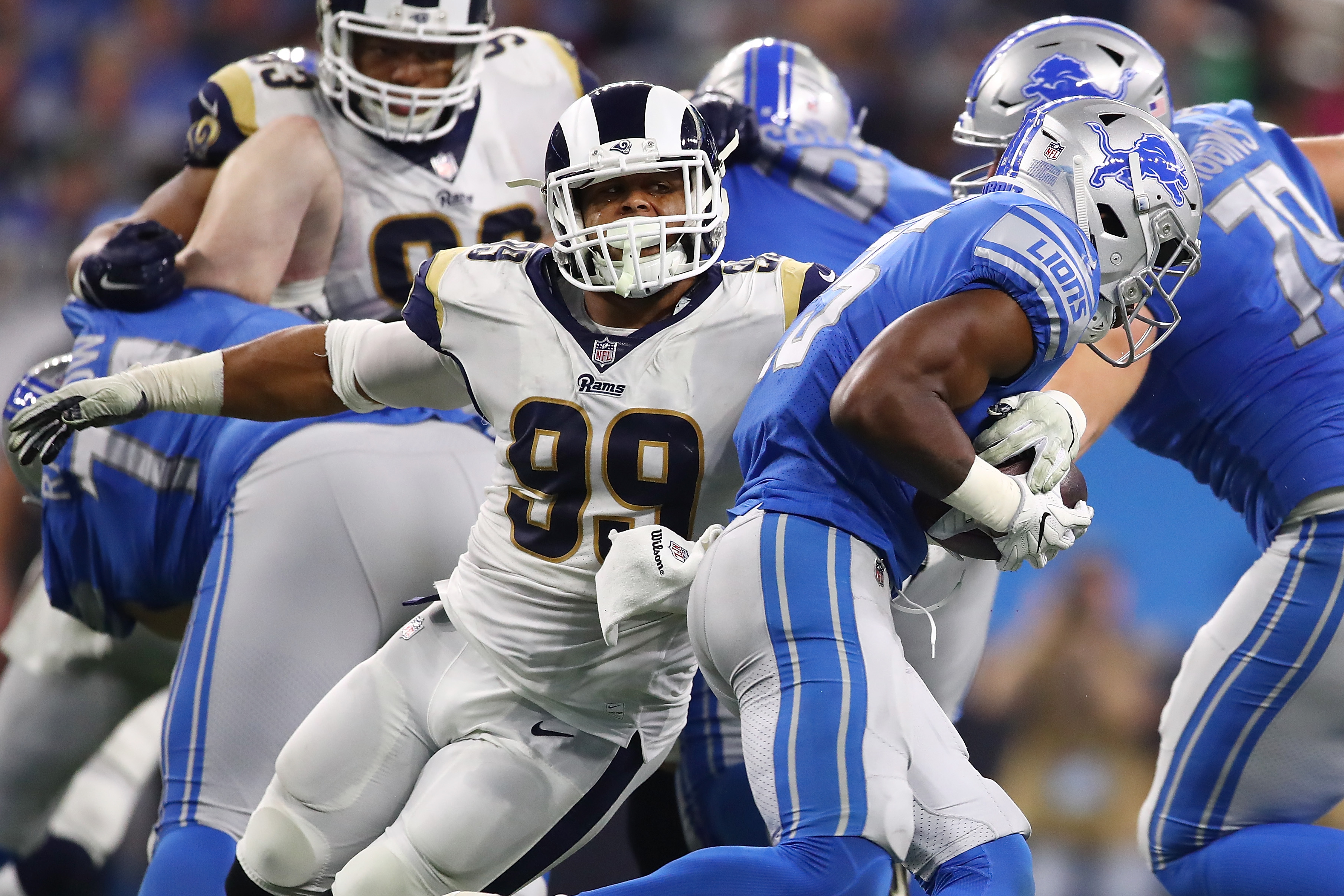 Aaron Donald flashes MVP credentials as Rams hold off Lions