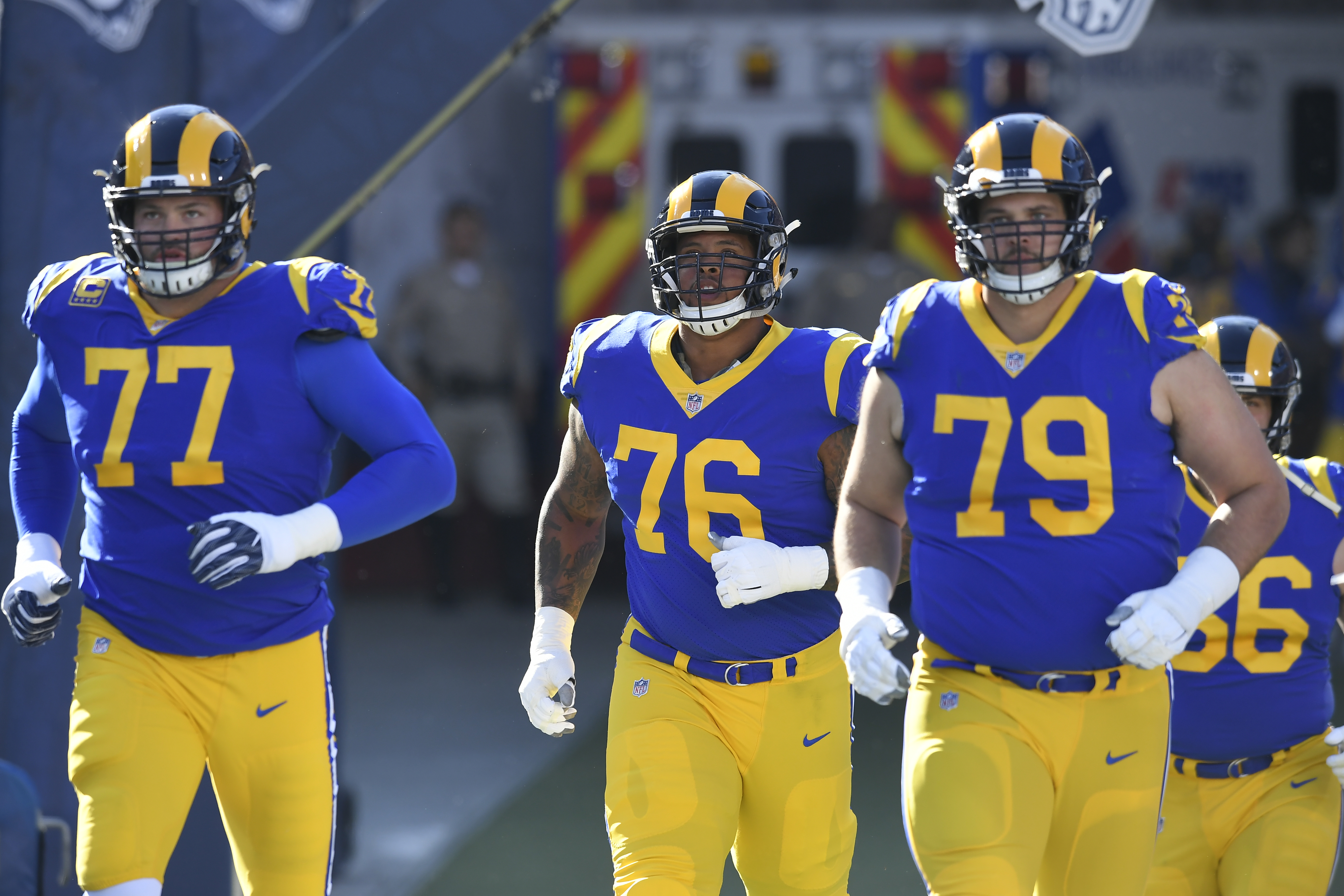 Rams' consistent O- line vows to rebound from Chicago woes