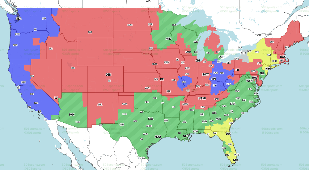 Here's the TV broadcast map for Rams vs. 49ers in Week 18