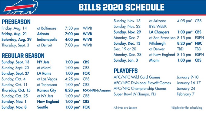 Buffalo Bills Schedule Printable