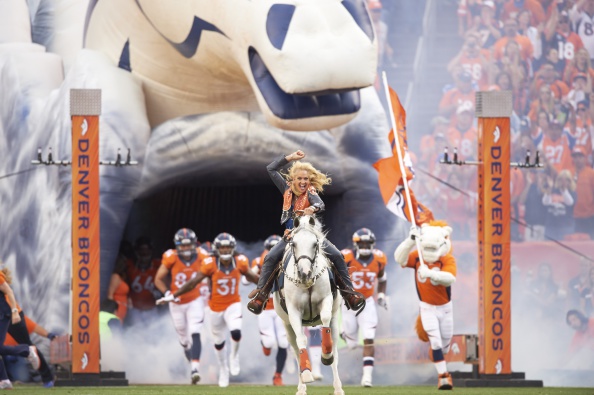 Denver Broncos mascot Thunder during the Denver Broncos v the