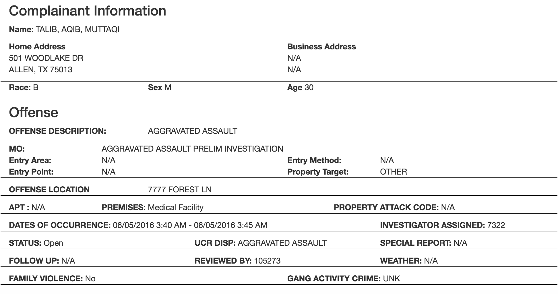 Dallas Police report identifies Aqib Talib as victim of aggravated assault